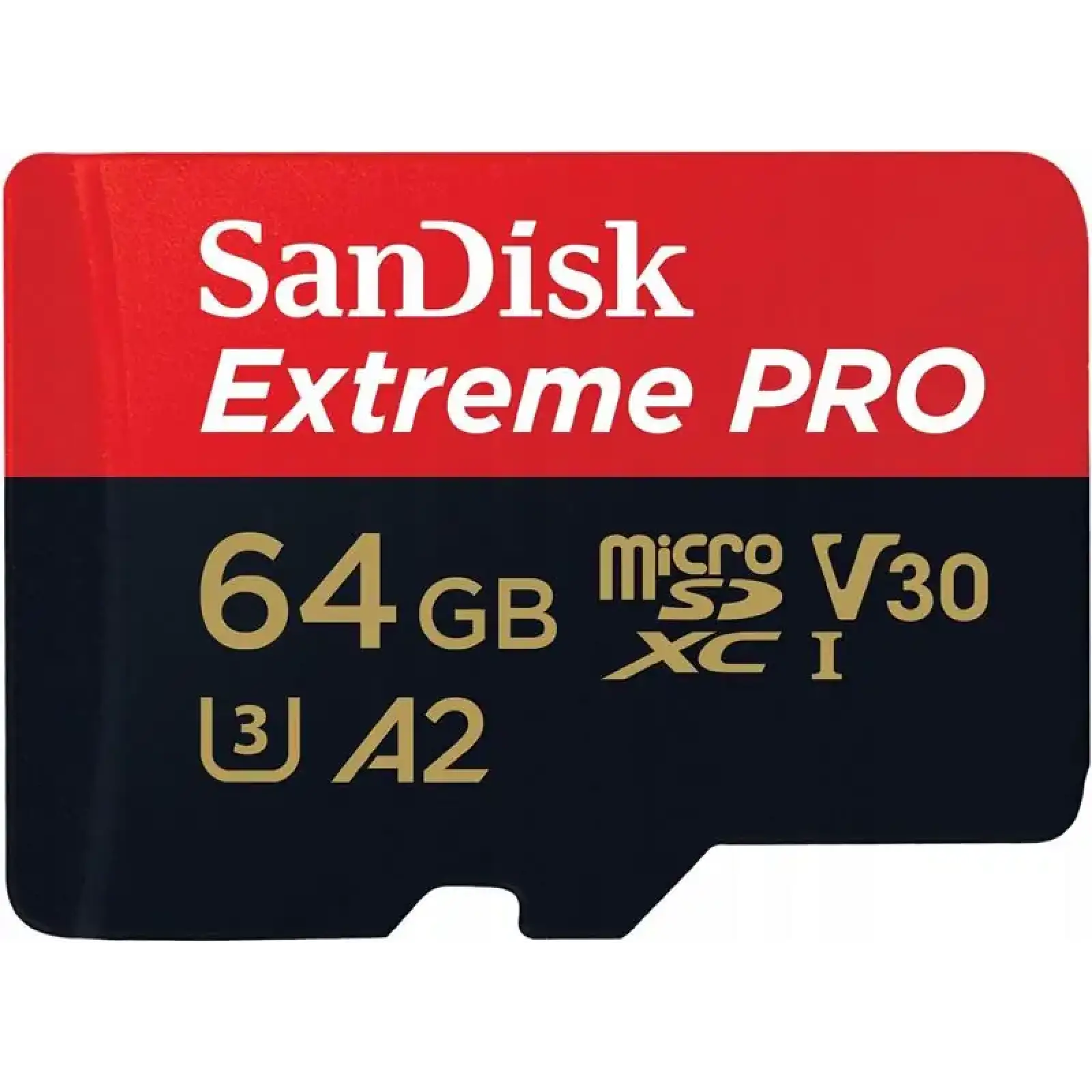 Карта памяти MicroSDXC 64GB UHS-I U3 R200/W90MB/s SanDisk Extreme Pro V30 + SD-адаптер (SDSQXCU-064G-GN6MA) UA