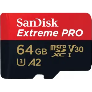 Карта памяти MicroSDXC 64GB UHS-I U3 R200/W90MB/s SanDisk Extreme Pro V30 + SD-адаптер (SDSQXCU-064G-GN6MA) UA