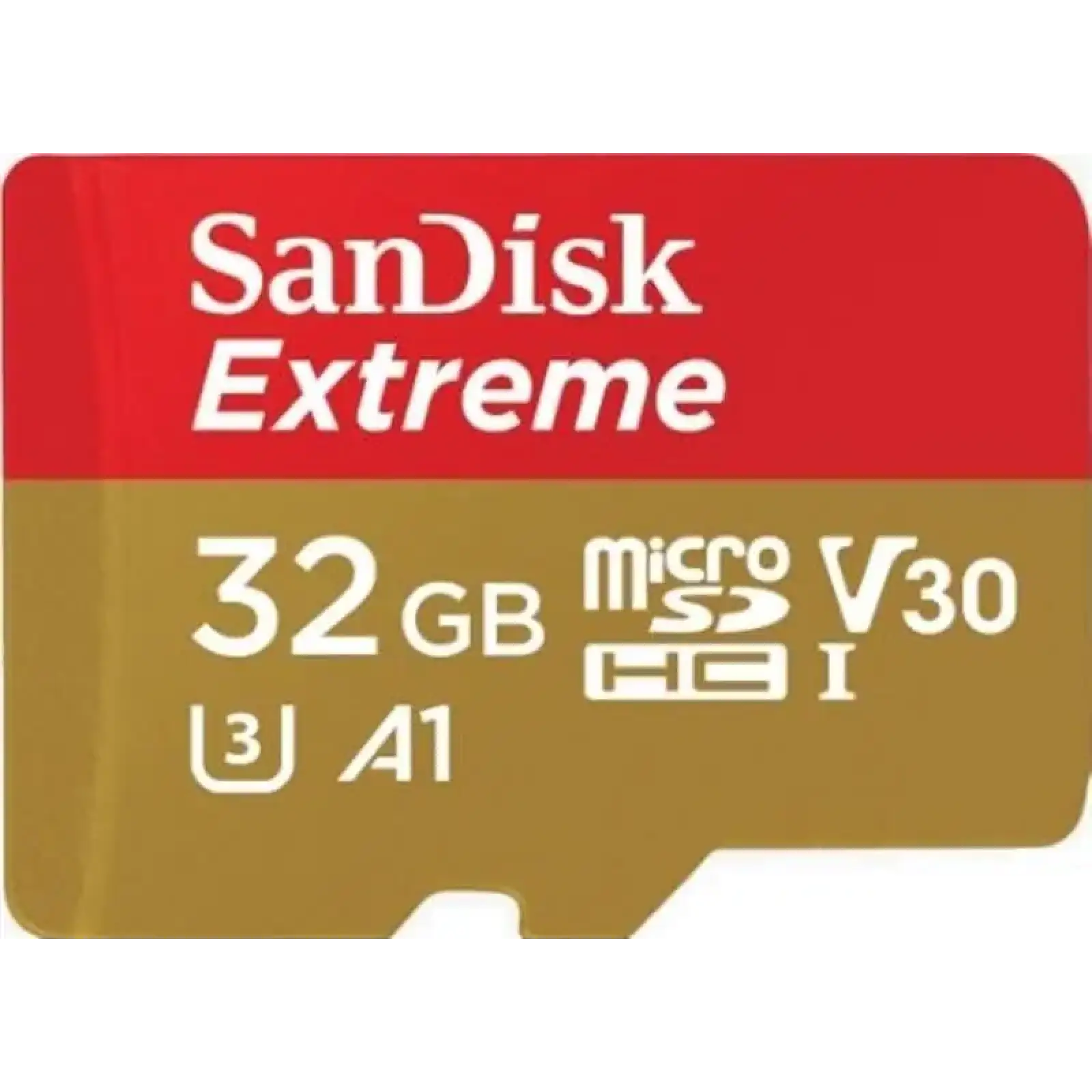 Карта памяти MicroSDHC 32GB UHS-I/U3 Class 10 SanDisk Extreme A1 R100/W60MB/s + SD-adapter (SDSQXAF-032G-GN6MA) UA