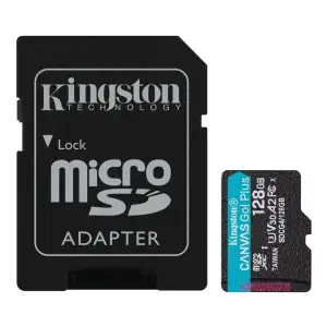 Карта пам`яті MicroSDXC 128GB UHS-I/U3 Class 10 Kingston Canvas Go! Plus R200/W200MB/s + SD-адаптер (SDCG4/128GB) UA