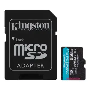Карта пам`яті MicroSDXC 256GB UHS-I/U3 Class 10 Kingston Canvas Go! Plus R200/W160MB/s + SD-адаптер (SDCG4/256GB) UA
