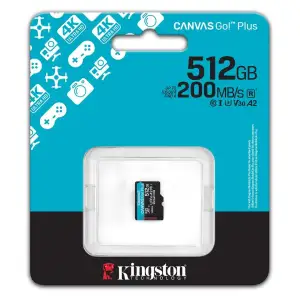 Карта пам`яті MicroSDXC 512GB UHS-I/U3 Class 10 Kingston Canvas Go! Plus R200/W160MB/s (SDCG4/512GBSP) UA