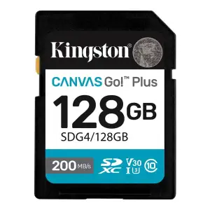 Карта памяти SDXC 128GB UHS-I/U3 Class 10 Kingston Canvas Go! Plus R200/W200MB/s (SDG4/128GB) UA