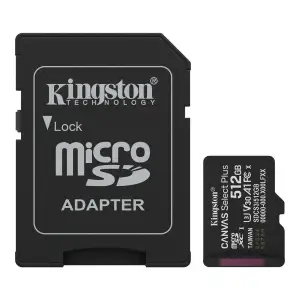 Карта пам`яті MicroSDXC 512GB UHS-I Class 10 Kingston Canvas Select Plus R150MB/s + SD-адаптер (SDCS3/512GB) UA