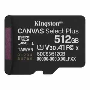 Карта пам`яті MicroSDXC 512GB UHS-I Class 10 Kingston Canvas Select Plus R150MB/s (SDCS3/512GBSP) UA