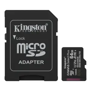Карта пам`яті MicroSDXC 64GB UHS-I Class 10 Kingston Canvas Select Plus R100MB/s + SD-адаптер (SDCS3/64GB) UA