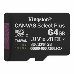 Карта пам`яті MicroSDXC 64GB UHS-I Class 10 Kingston Canvas Select Plus R100MB/s (SDCS3/64GBSP) UA