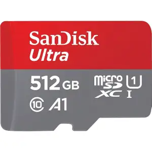 Карта пам`ятi MicroSDXC 512GB UHS-I Class 10 SanDisk Ultra A1 R150MB/s + SD-adapter (SDSQUAC-512G-GN6MA) UA