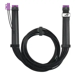 Кабель для видеокарты Asus ROG Equalizer 12V-2x6 ATX 3.1 & PCIe 5.1 Black (90YE00BN-B0QA00) UA