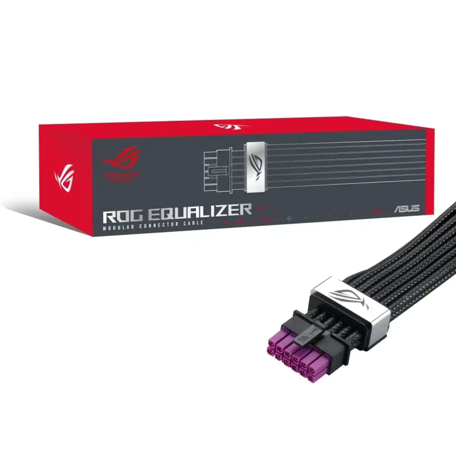 Кабель для видеокарты Asus ROG Equalizer 12V-2x6 ATX 3.1 & PCIe 5.1 Black (90YE00BN-B0QA00) UA