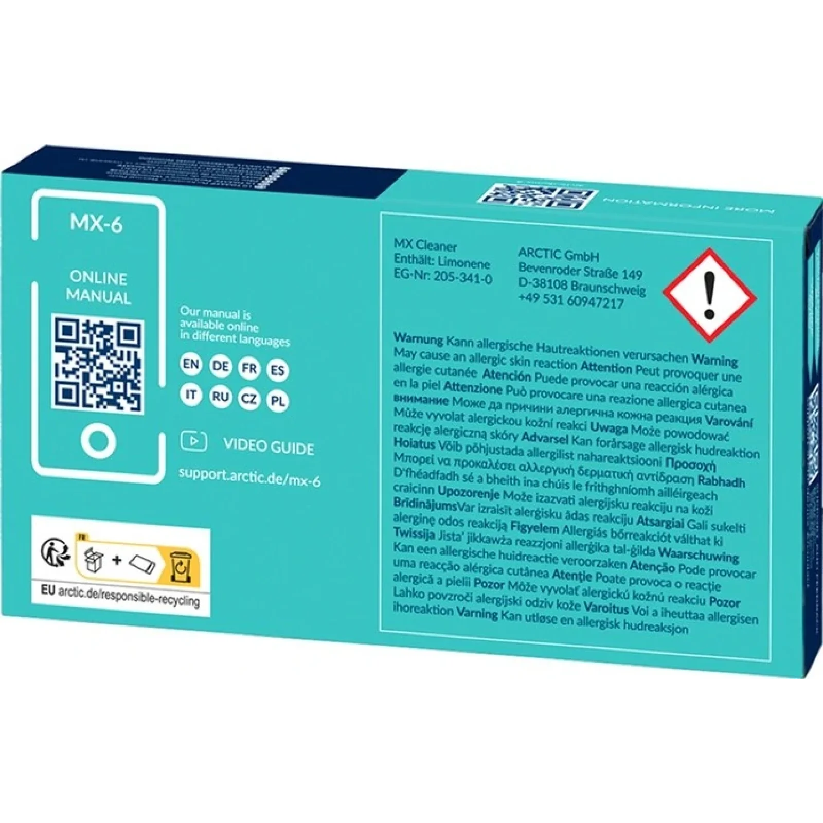 Термопаста Arctic Cooling MX-6 4 г + 6x MX Cleaner (ACTCP00084A) UA