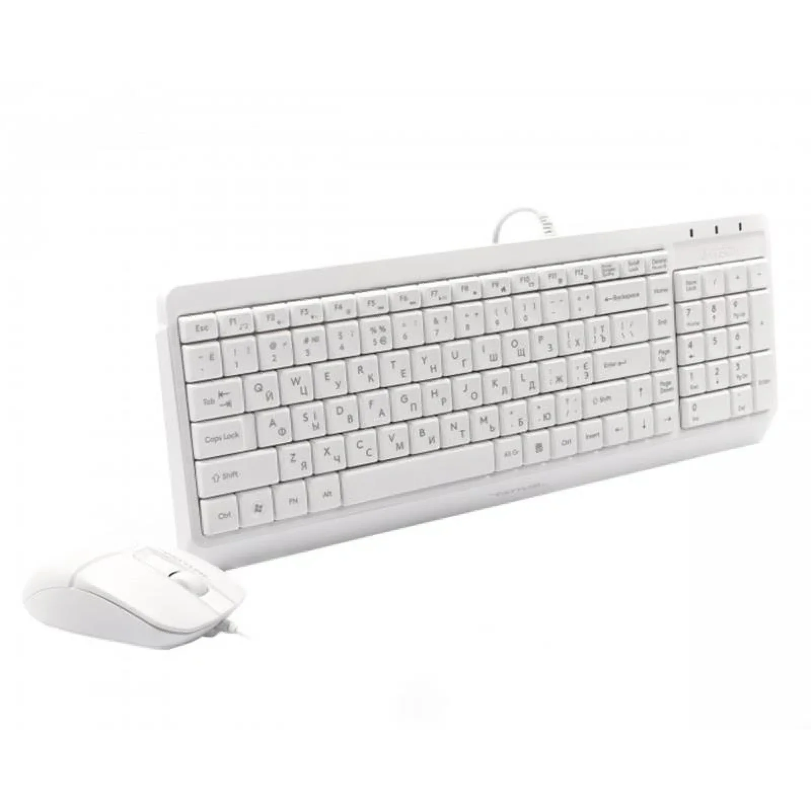 Комплект (клавіатура, миша) A4Tech F1512 White USB, F1512 (White) UA