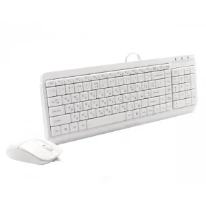 Комплект (клавиатура, мышь) A4Tech F1512 White USB, F1512 (White) UA