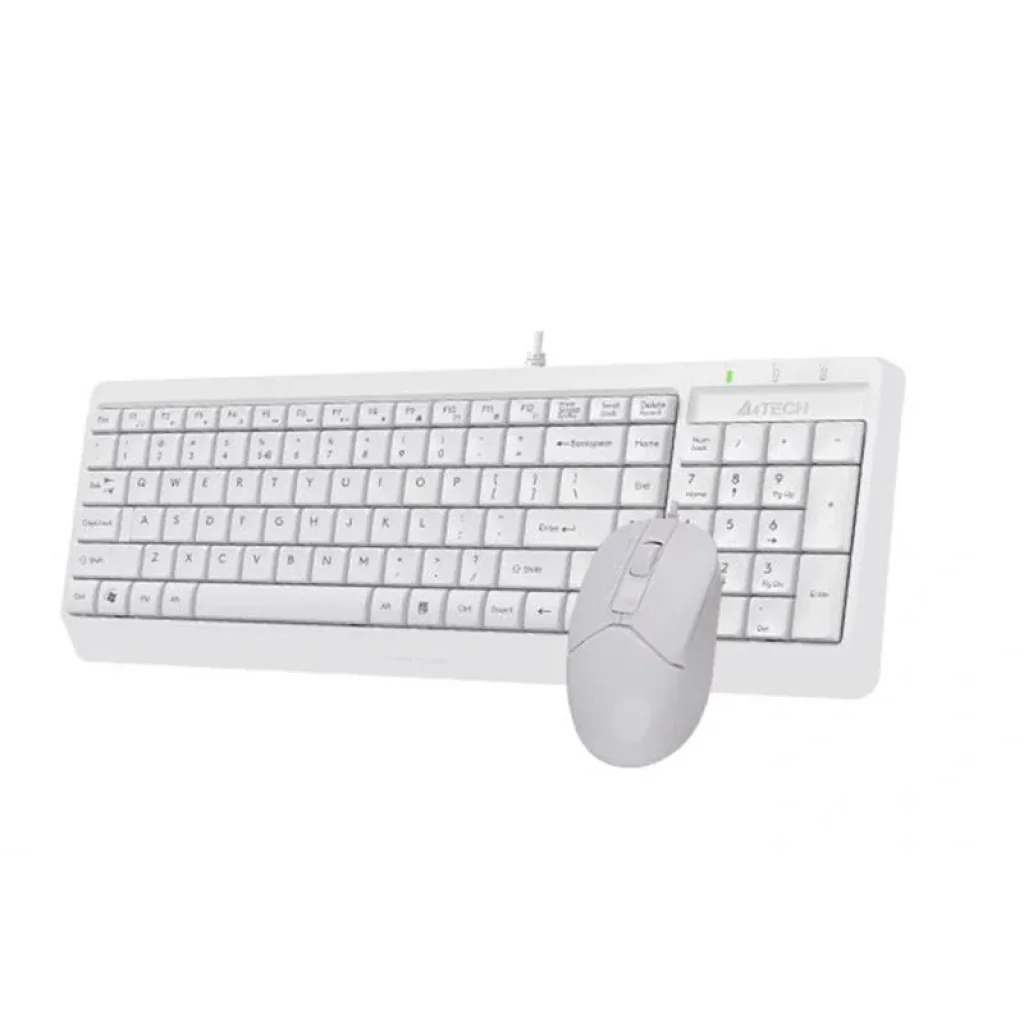 Комплект (клавиатура, мышь) A4Tech F1512 White USB, F1512 (White) UA