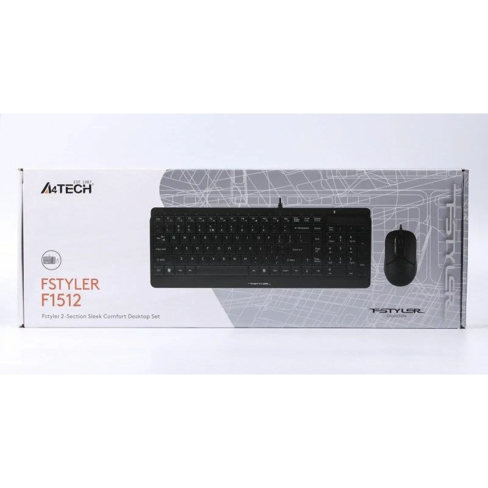 Комплект (клавіатура, миша) A4Tech F1512 Black USB, F1512 (Black) UA