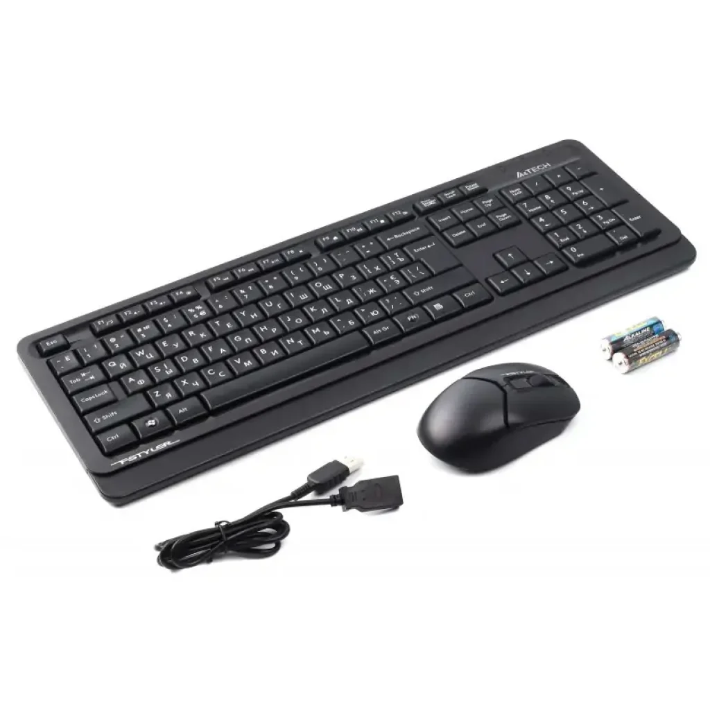 Комплект (клавиатура, мышь) беспроводной A4Tech FG1012 Black USB, FG1012 (Black) UA