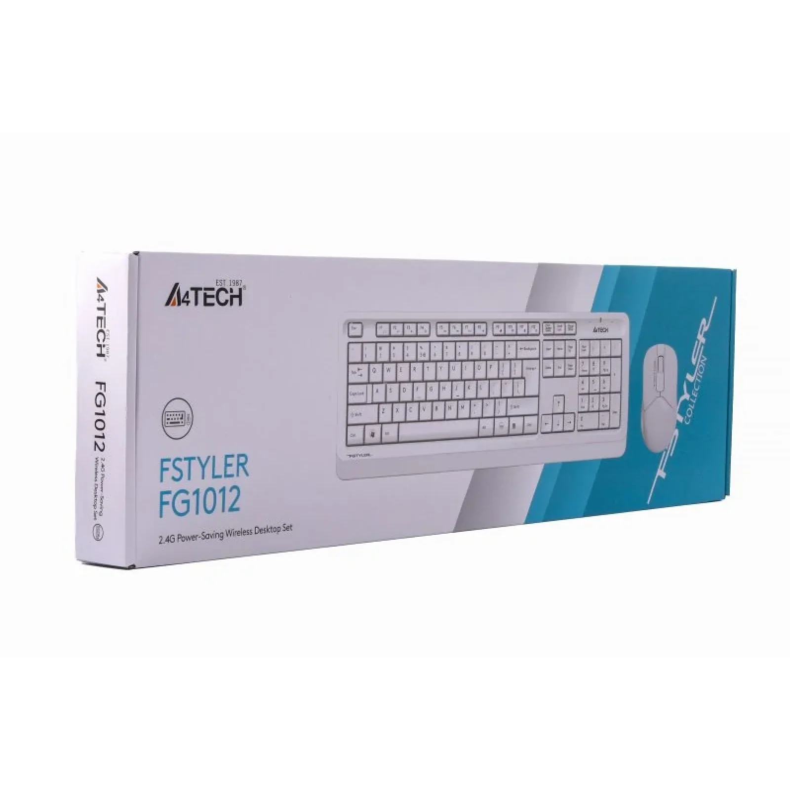 Комплект (клавіатура, миша) бездротовий A4Tech FG1012 White USB, FG1012 (White) UA