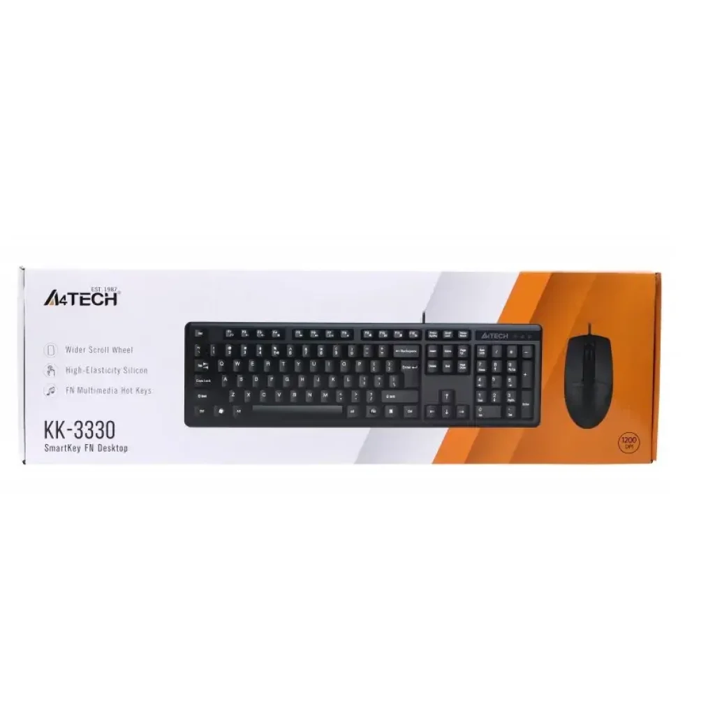 Комплект (клавиатура, мышь) A4-Tech KK-3330 Black USB UA