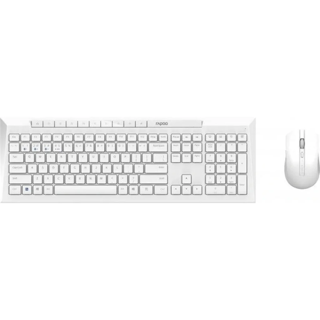 Комплект (клавіатура, миша) бездротовий Rapoo 8210М Wireless White, 8210М White UA