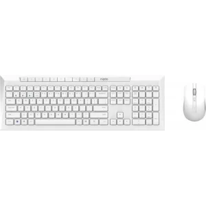 Комплект (клавиатура, мышь) беспроводной Rapoo 8210М Wireless White, 8210М White UA
