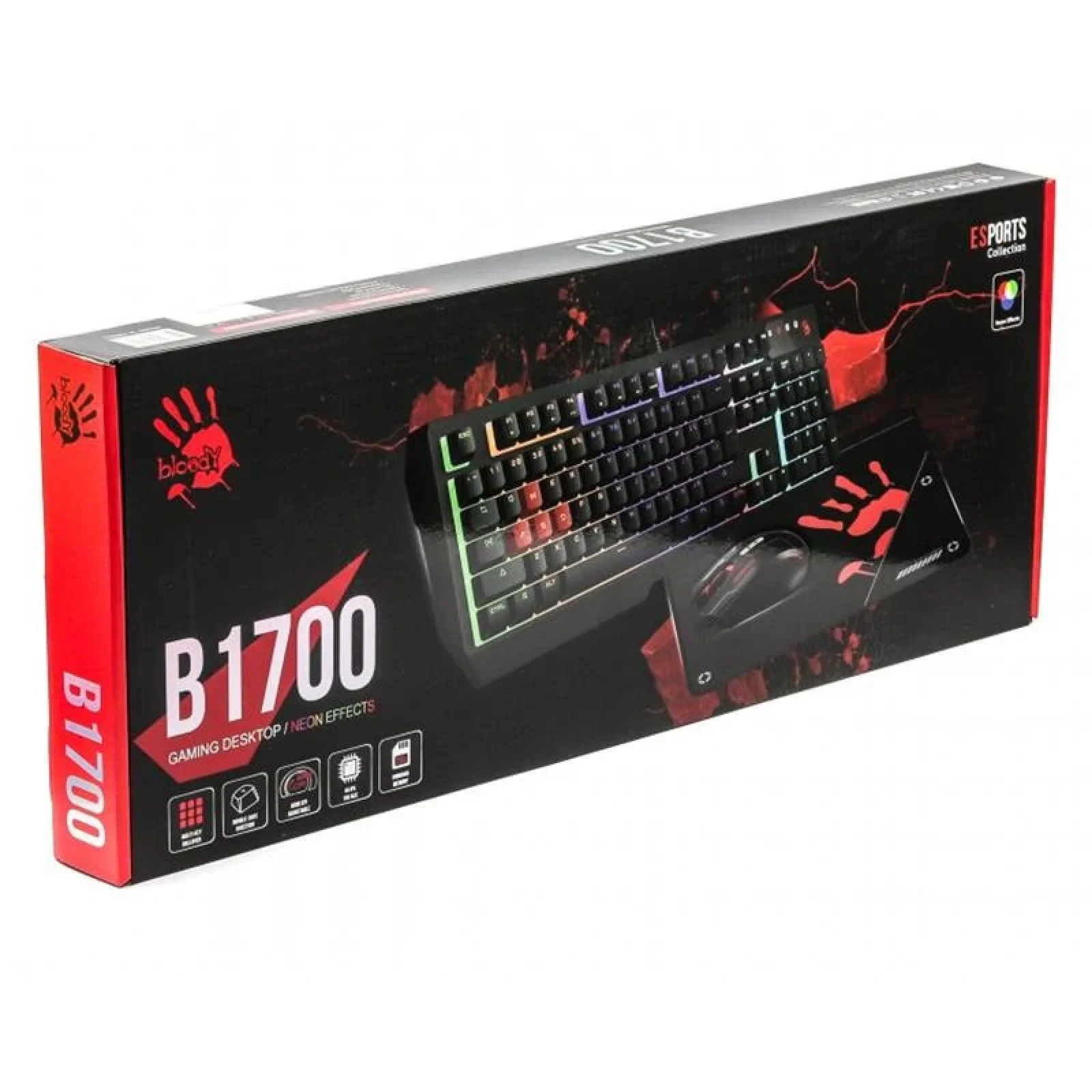 Комплект (клавиатура, мыша) A4Tech B1700 Bloody Black, B1700 Bloody (Black) UA
