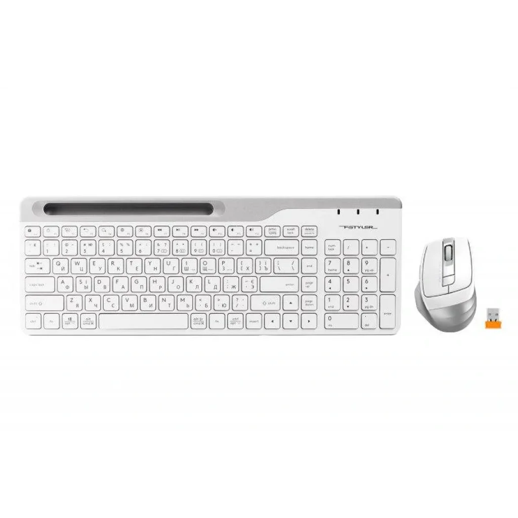 Комплект (клавиатура, мышь) беспроводной A4Tech FB2535C Icy White USB, FB2535C (Icy White) UA