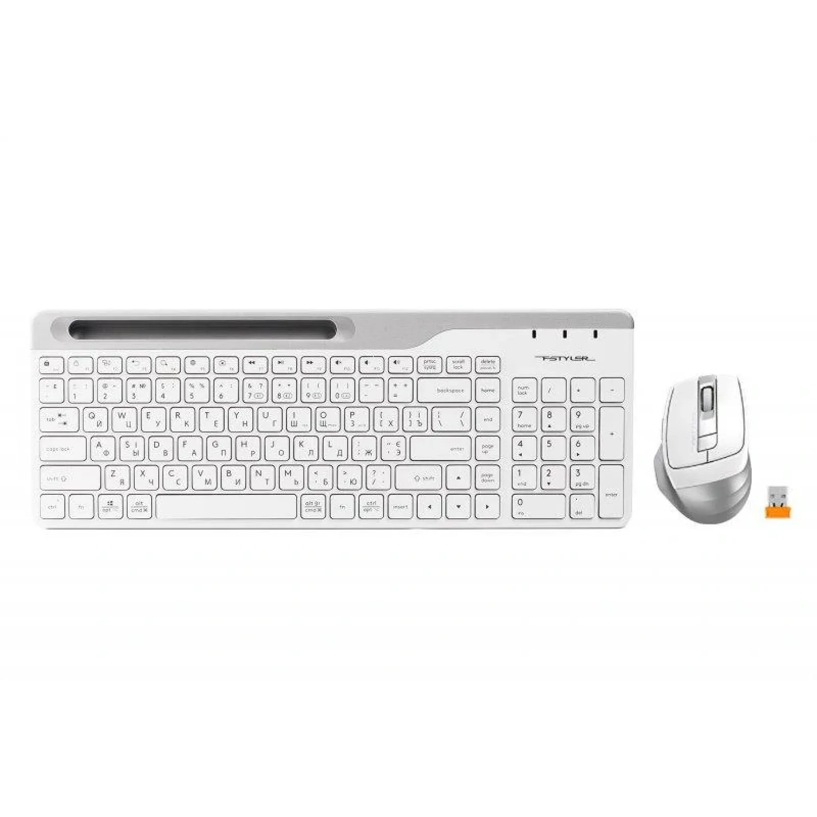 Комплект (клавиатура, мышь) беспроводной A4Tech FB2535C Icy White USB, FB2535C (Icy White) UA