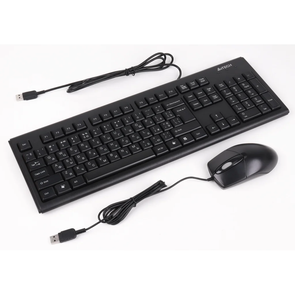 Комплект (клавіатура, миша) A4Tech KR-8572 Black USB UA