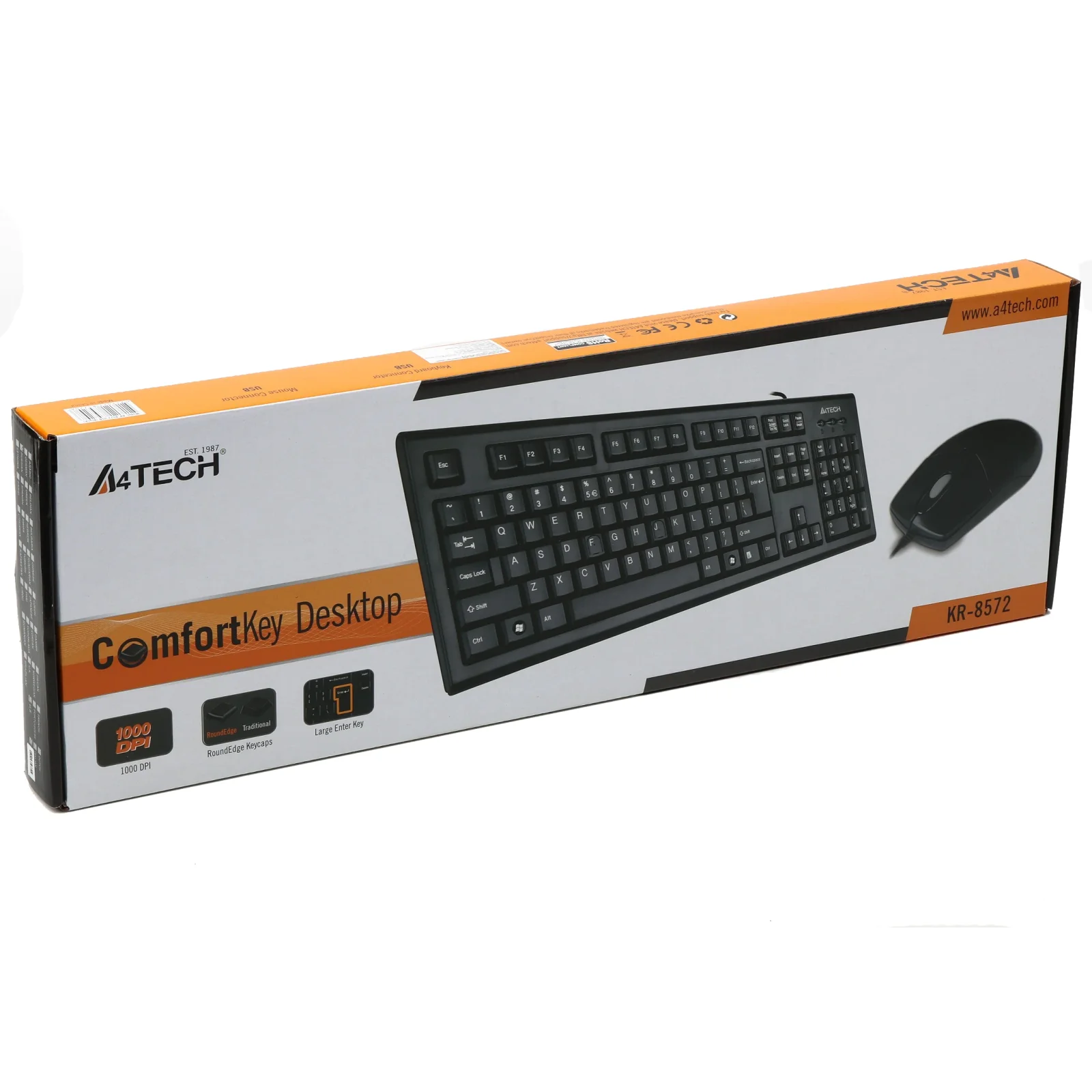 Комплект (клавиатура, мышь) A4Tech KR-8572 Black USB UA