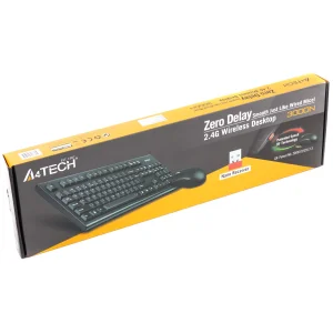 Комплект (клавиатура, мышь) беспроводной A4Tech 3000N Black USB, 3000N (GK-85+G3-200N) UA