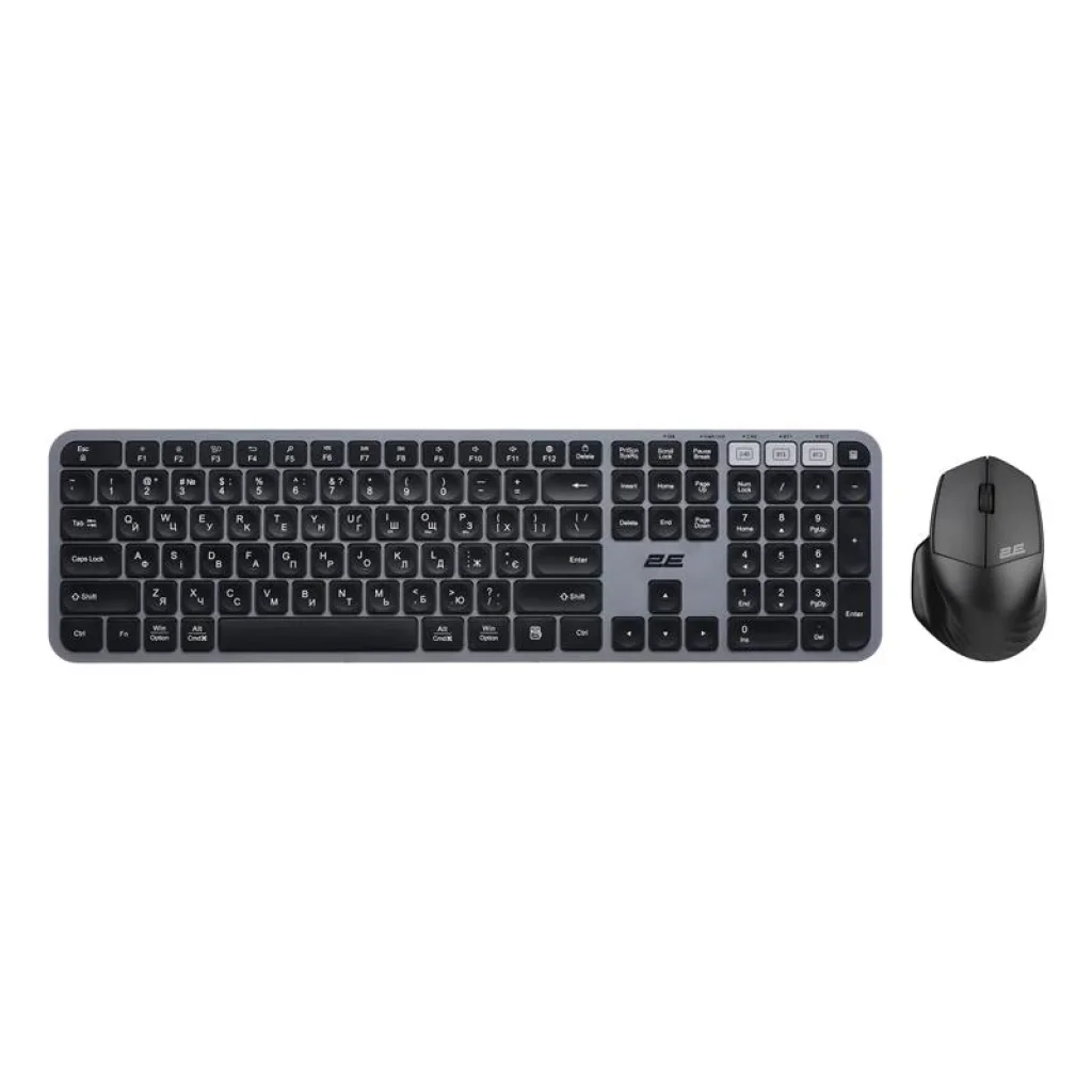 Комплект (клавиатура, мышь) беспроводной 2E MK440 Grey/Black (2E-MK440WBGR_UA) UA