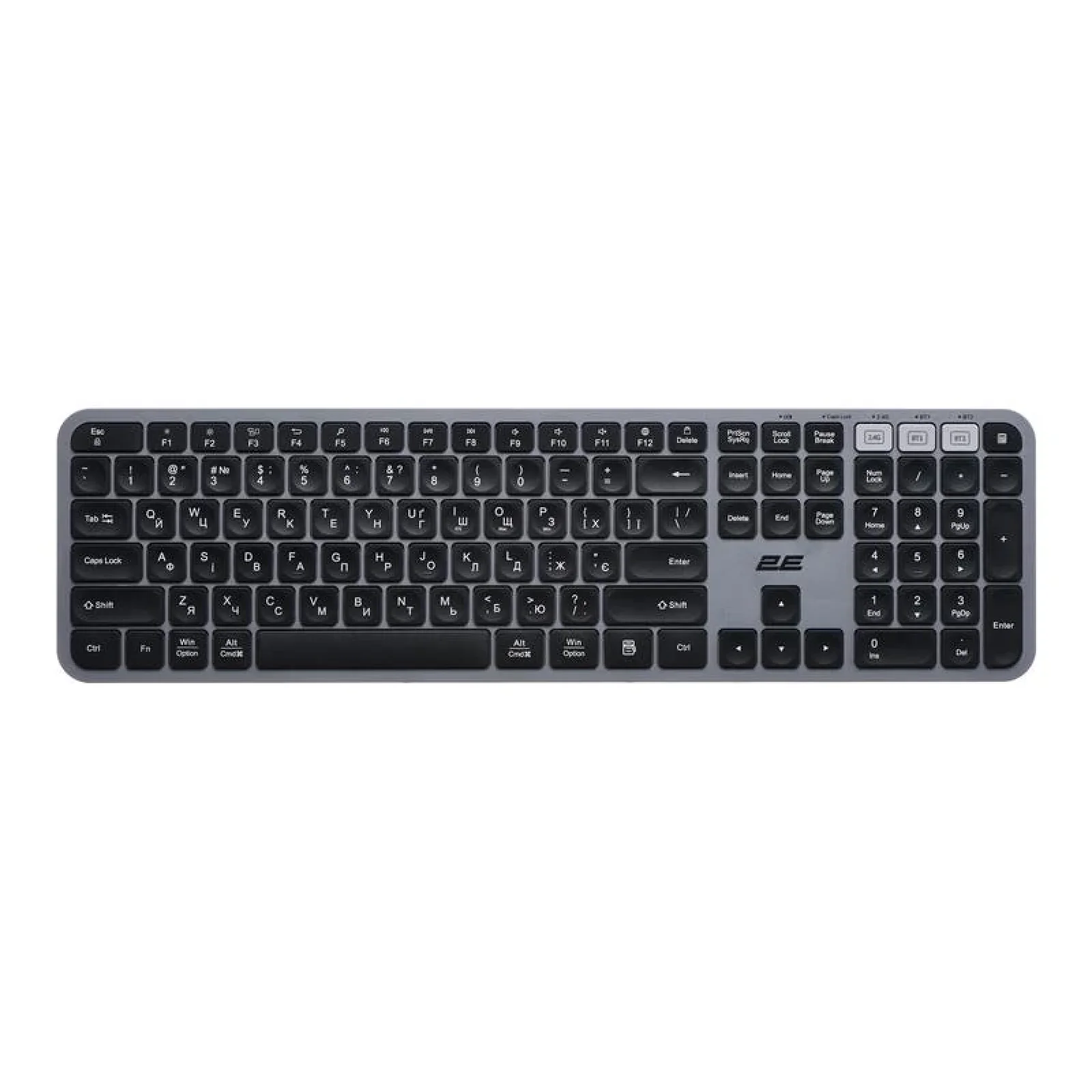 Комплект (клавіатура, миша) бездротовий 2E MK440 Grey/Black (2E-MK440WBGR_UA) UA