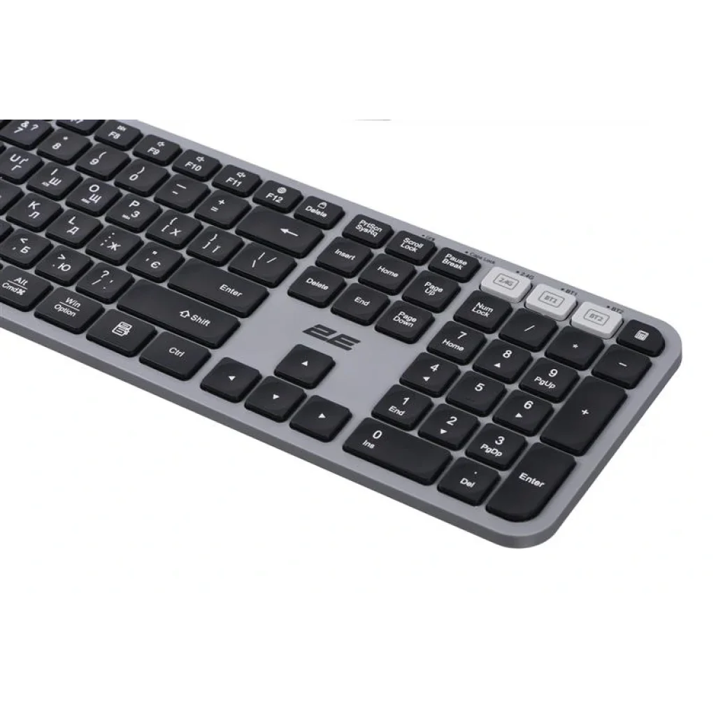 Комплект (клавиатура, мышь) беспроводной 2E MK440 Grey/Black (2E-MK440WBGR_UA) UA