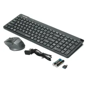 Комплект (клавіатура, миша) бездротовий A4Tech Fstyler FG2400 Air Black, FG2400 Air (Black) UA