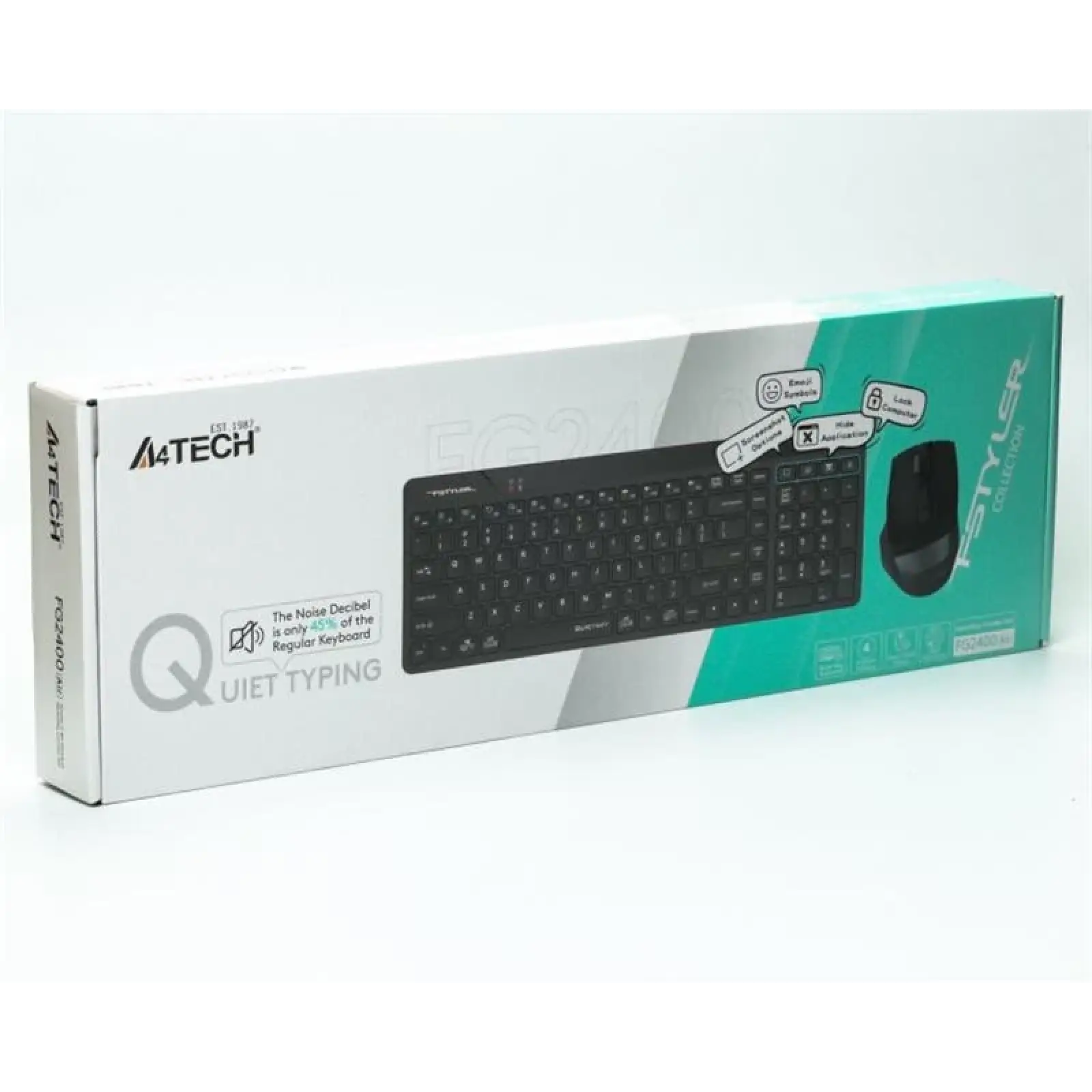 Комплект (клавіатура, миша) бездротовий A4Tech Fstyler FG2400 Air Black, FG2400 Air (Black) UA