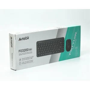 Комплект (клавиатура, мышь) беспроводной A4Tech Fstyler FG3200 Air Grey, FG3200 Air (Grey) UA