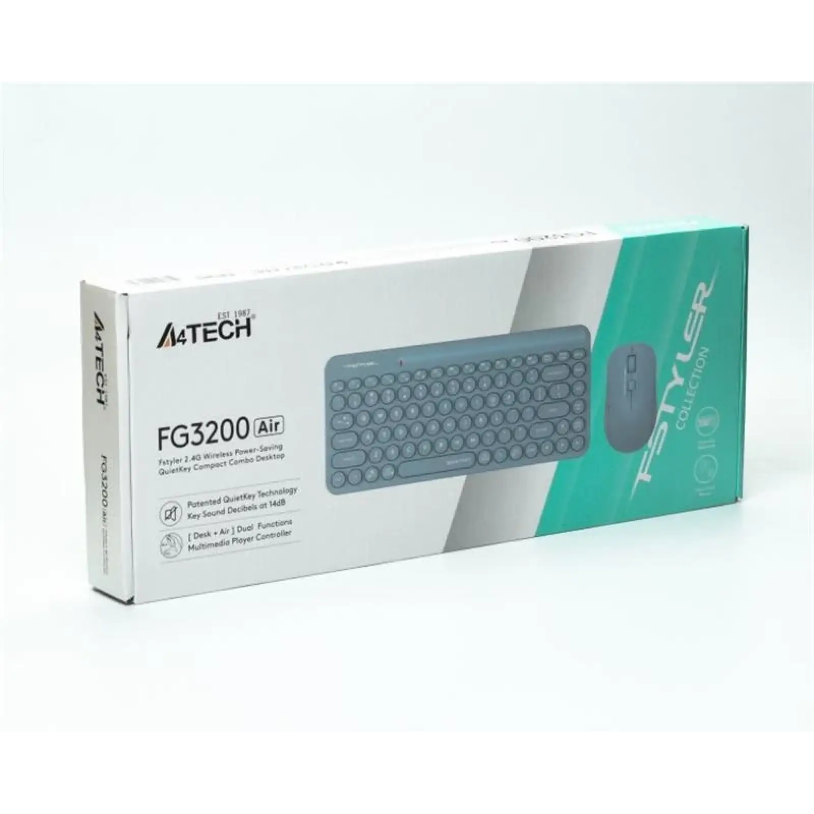 Комплект (клавіатура, миша) бездротовий A4Tech Fstyler FG3200 Air Blue, FG3200 Air (Blue) UA