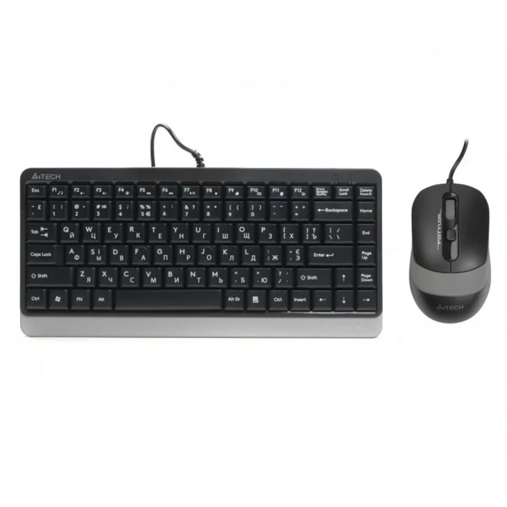 Комплект (клавиатура, мышь) A4Tech Fstyler F1110 Grey USB, F1110 (Grey) UA