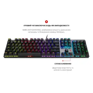 Комплект (клавиатура, мышь) Motospeed CK888 Outemu Blue (mtck888mb) Silver/Black USB UA