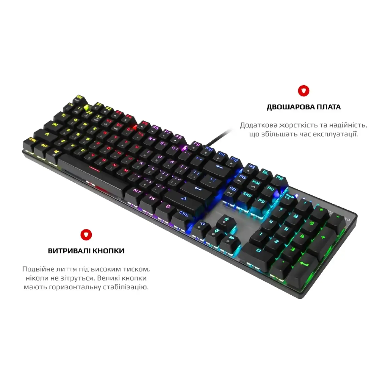 Комплект (клавиатура, мышь) Motospeed CK888 Outemu Red (mtck888mr) Silver/Black USB UA