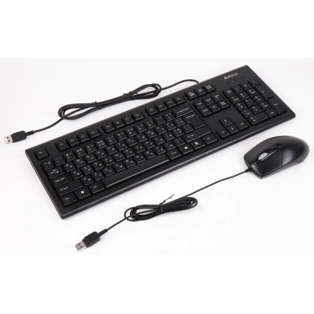 Комплект (клавіатура, миша) A4Tech KR-8372 Black USB, KR-8372 (Black) UA