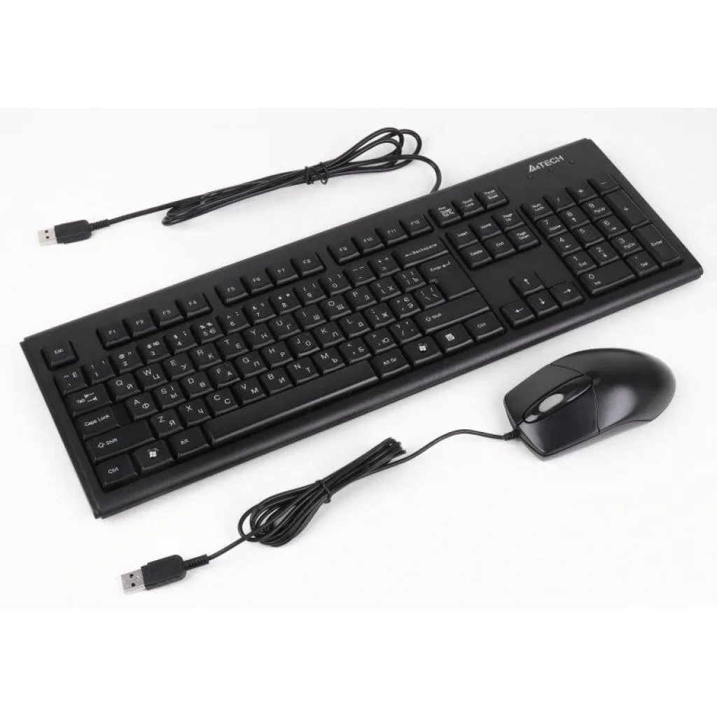 Комплект (клавіатура, миша) A4Tech KR-8572 Black USB UA