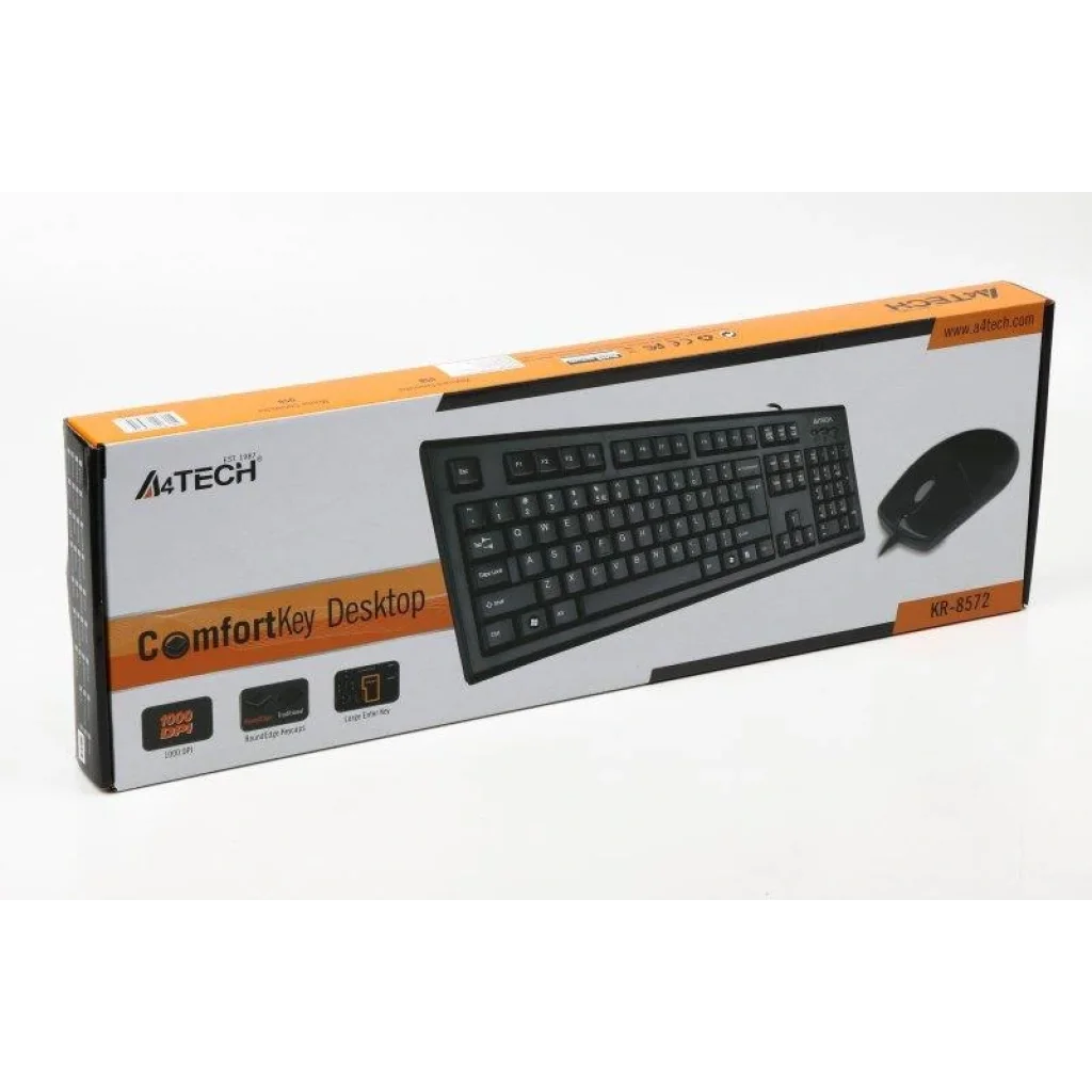 Комплект (клавіатура, миша) A4Tech KR-8572 Black USB UA
