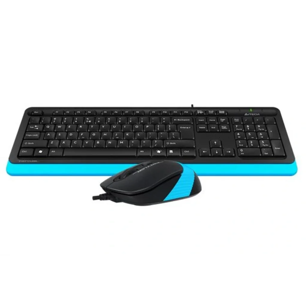 Комплект (клавіатура, миша) A4Tech F1010 Black/Blue USB, F1010 (Blue) UA