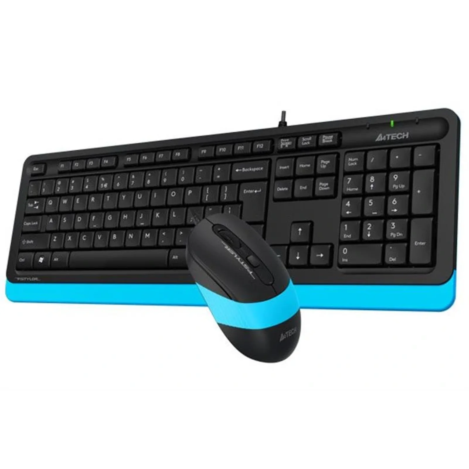 Комплект (клавиатура, мышь) A4Tech F1010 Black/Blue USB, F1010 (Blue) UA