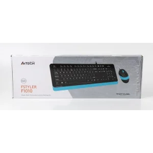 Комплект (клавіатура, миша) A4Tech F1010 Black/Blue USB, F1010 (Blue) UA