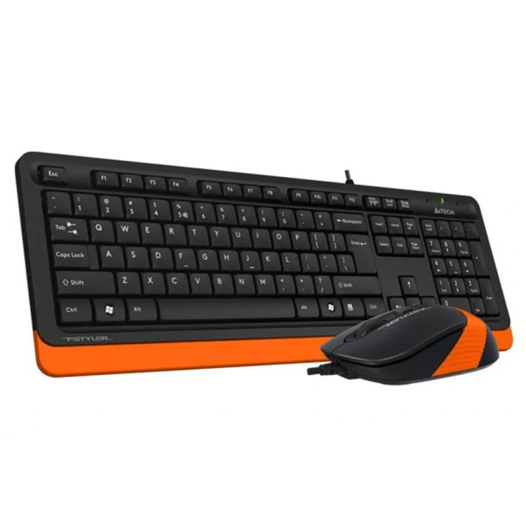 Комплект (клавіатура, миша) A4Tech F1010 Black/Orange USB, F1010 (Orange) UA