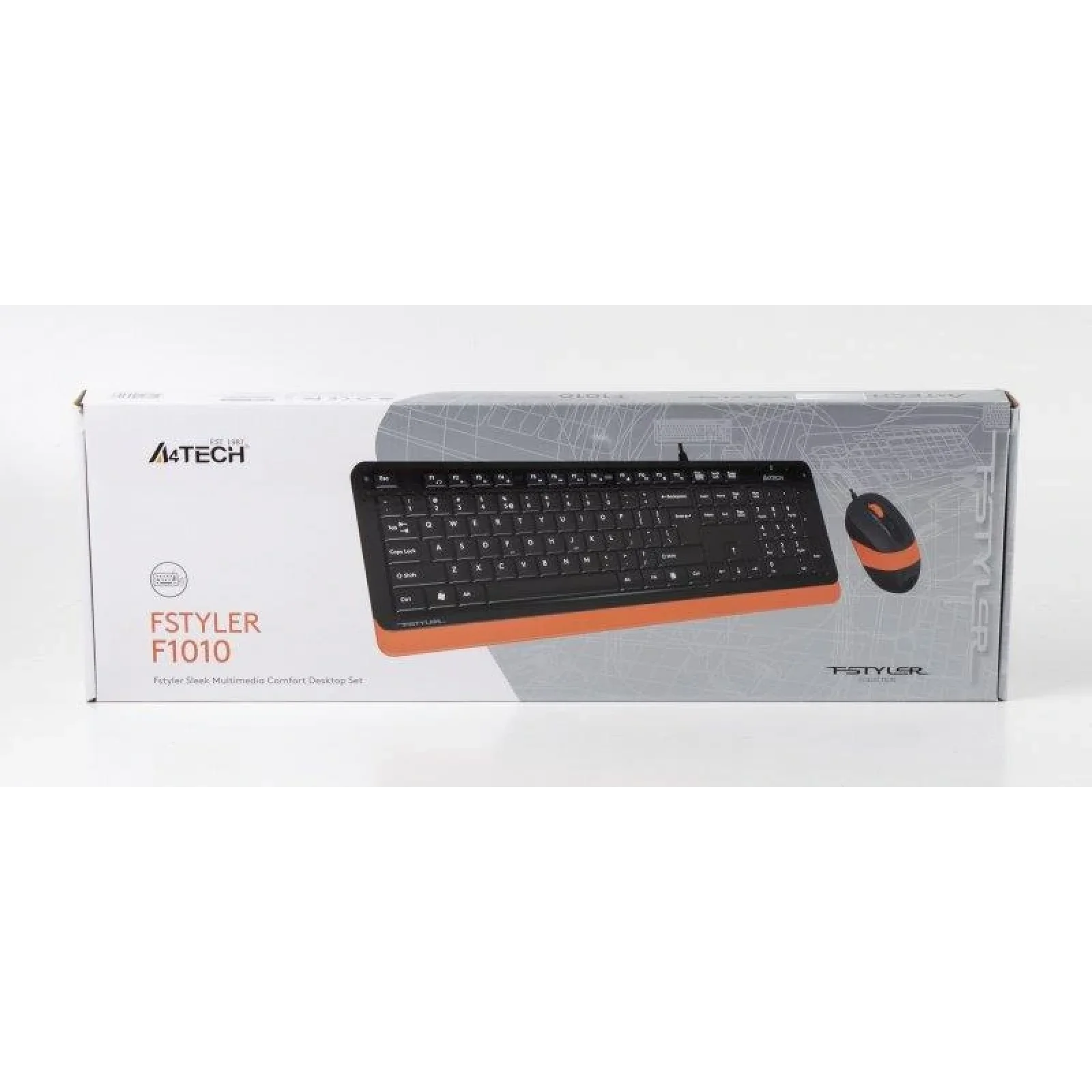 Комплект (клавиатура, мышь) A4Tech F1010 Black/Orange USB, F1010 (Orange) UA