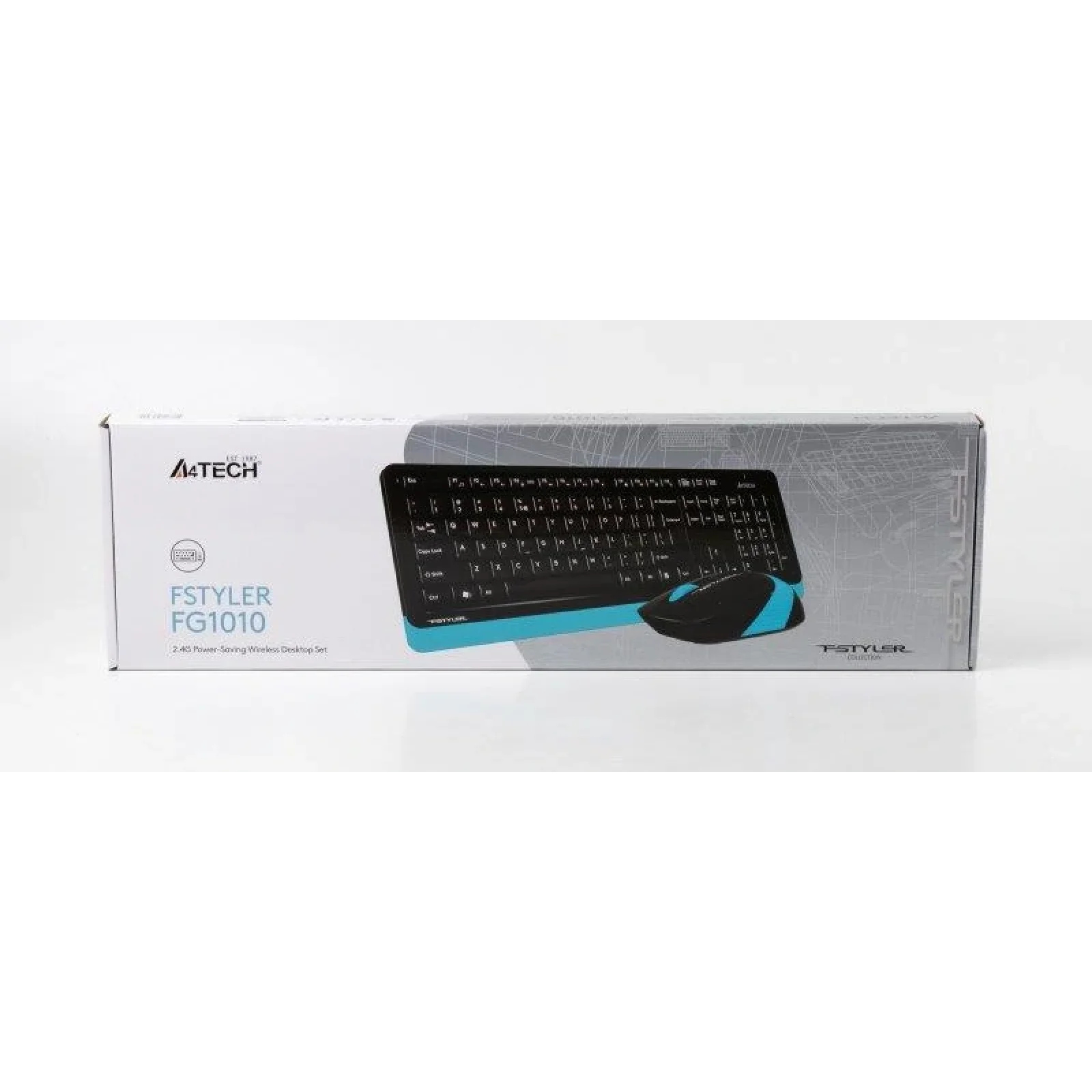 Комплект (клавиатура, мышь) беспроводной A4Tech FG1010 Black/Blue USB, FG1010 (Blue) UA