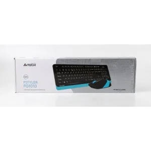 Комплект (клавиатура, мышь) беспроводной A4Tech FG1010 Black/Blue USB, FG1010 (Blue) UA